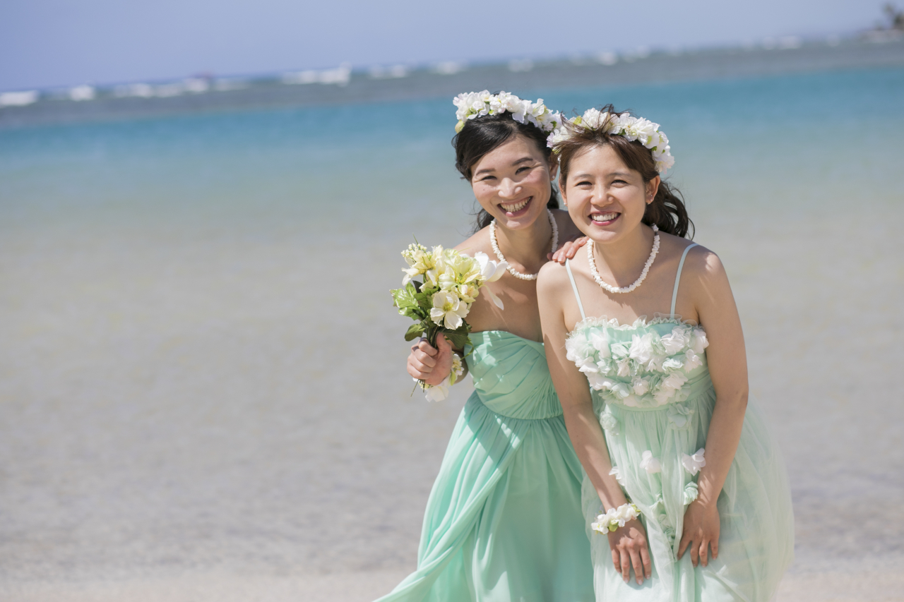 エメラルドグリーンドレス