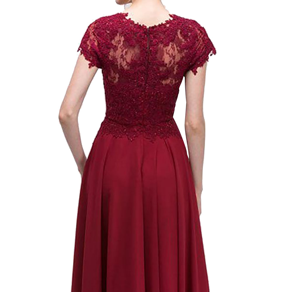 プロム・パーティー用ロングドレス半袖