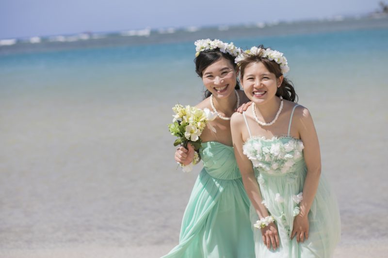 エメラルドグリーンドレス