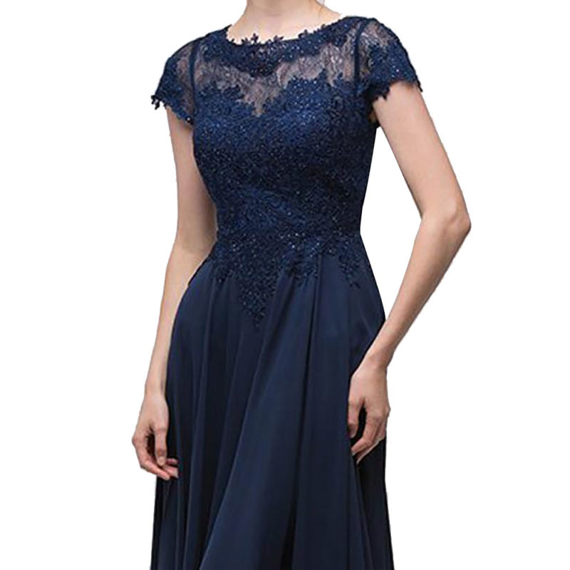 プロム・パーティー用ロングドレス半袖